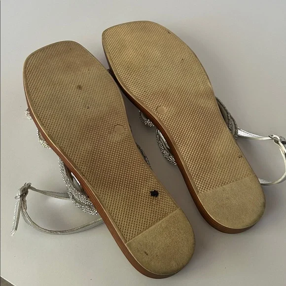 Mariella Women's Silver Strappy Sandals - Picture 7 of 10